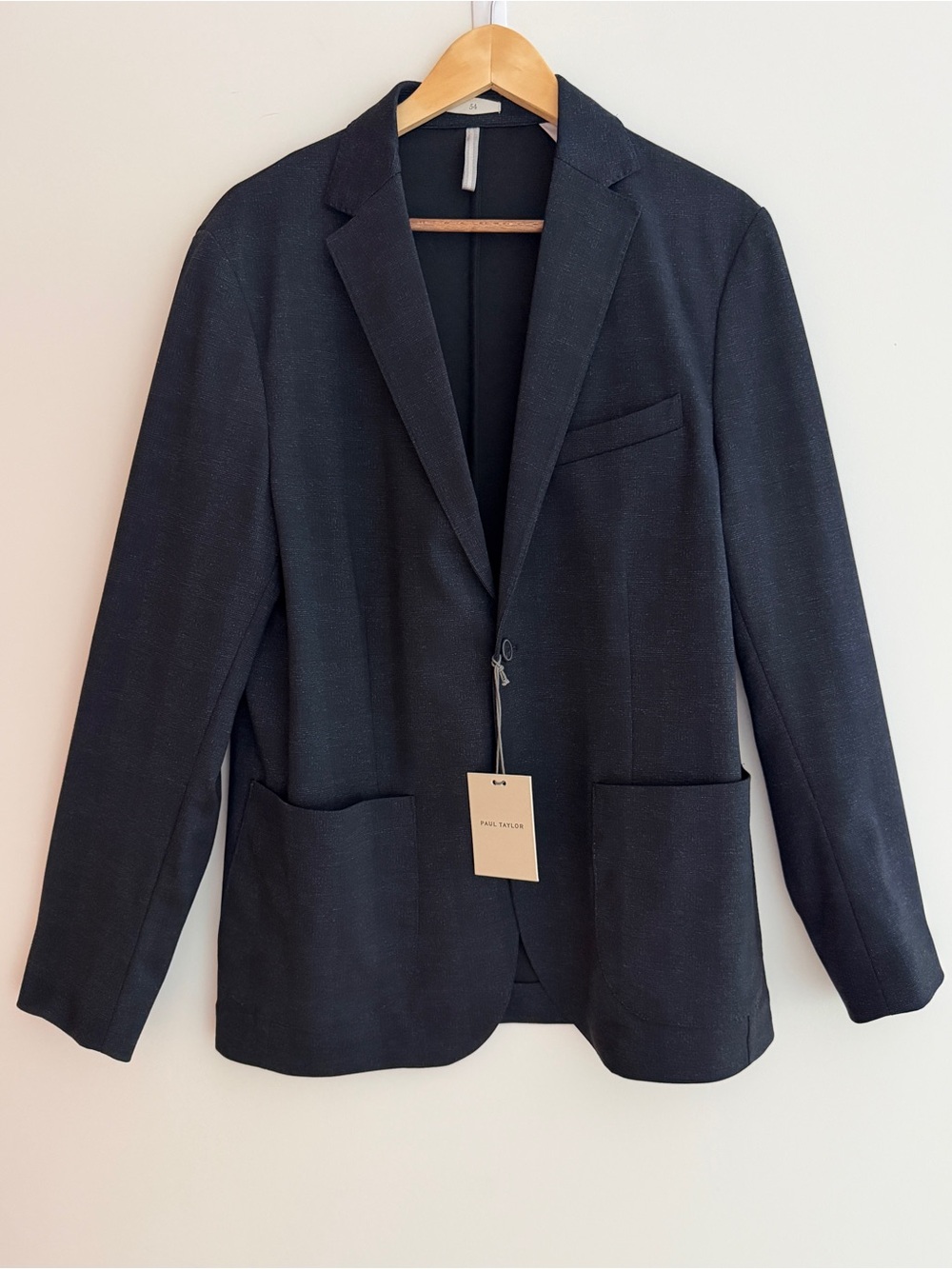 PAUL TAYLOR Blazer Giacca Jersey Galles Minimalist Quiet Luxury Smart Casual NWT